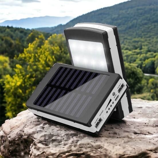 УМБ Power Bank Solar 90000 mAh мобільне зарядне з сонячною панеллю та лампою, Power Bank Charger Батарея 00017260 фото