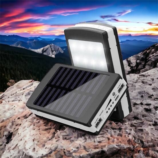 УМБ Power Bank Solar 90000 mAh мобільне зарядне з сонячною панеллю та лампою, Power Bank Charger Батарея 00017260 фото