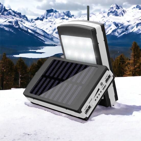 УМБ Power Bank Solar 90000 mAh мобільне зарядне з сонячною панеллю та лампою, Power Bank Charger Батарея 00017260 фото