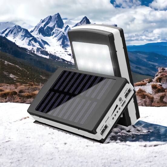 УМБ Power Bank Solar 90000 mAh мобільне зарядне з сонячною панеллю та лампою, Power Bank Charger Батарея 00017260 фото