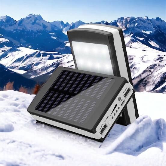 УМБ Power Bank Solar 90000 mAh мобільне зарядне з сонячною панеллю та лампою, Power Bank Charger Батарея 00017260 фото