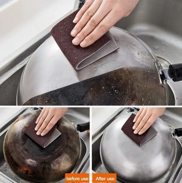 Абразивная губка для чистки посуды sandpaper AND-5599 00020561 фото