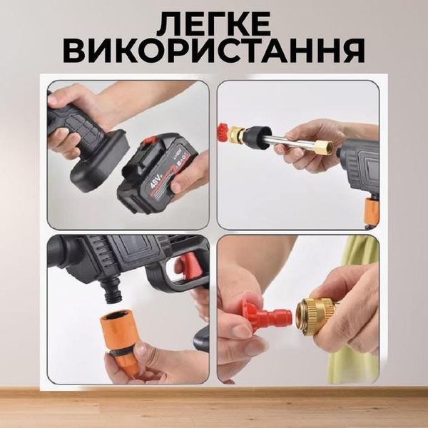 Аккумуляторная Мойка с 2-мя АКБ Портативная Ручная Высокого Давления Универсальная 00016800 фото