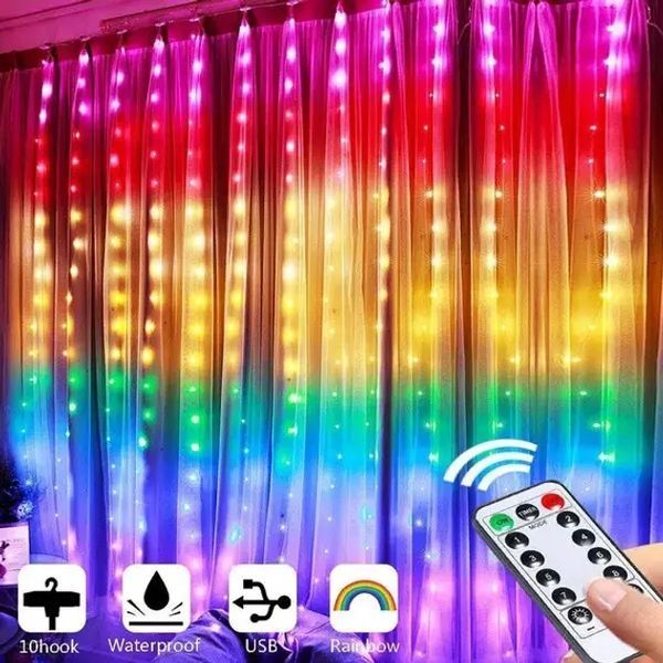 Гірлянда-штора з дистанційним керуванням через APP, Bluetooth, USB, XPRO 3*2м (SFK-05) 00024806 фото