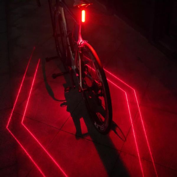 Велофонарь LEADBIKE LD77-LS-4 LED с лазерной разметкой, Фонарь аккумуляторный светодиодный велосипедный 00016785 фото