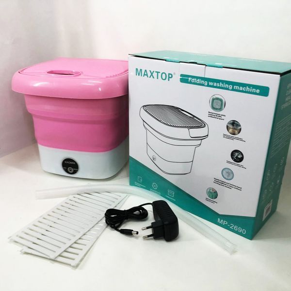 Пральна машина MAXTOP machine, Пральна машина для дачі без водопроводу. Колір: рожевий 00012692 фото