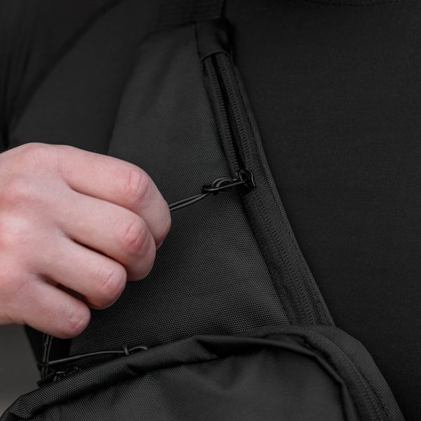 Тактична сумка кобура, чоловічий месенджер із чорної кордури, слінг, Чоловіча сумка кроссбоді, Сумка для міста 00018315 фото