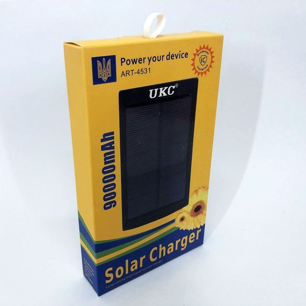 УМБ Power Bank Solar 90000 mAh мобільне зарядне з сонячною панеллю та лампою, Power Bank Charger Батарея 00017260 фото
