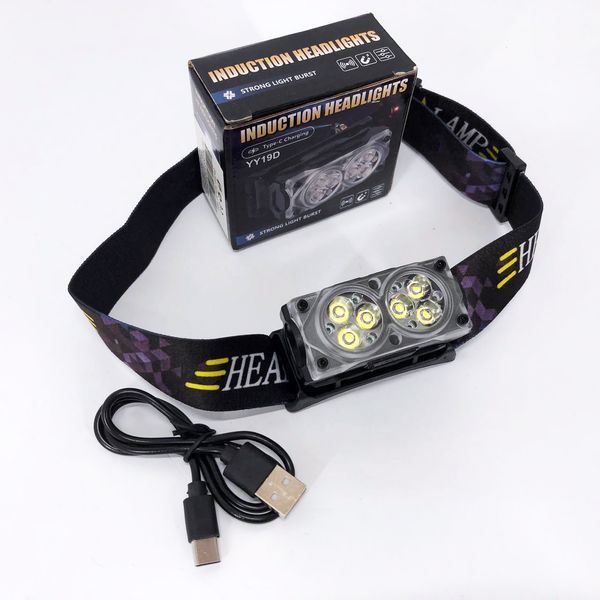 Фонарь налобный YY-19D-6SMD Li-Ion, Светодиодный фонарь на лоб, Фонарик на голову с зарядкой 00022967 фото