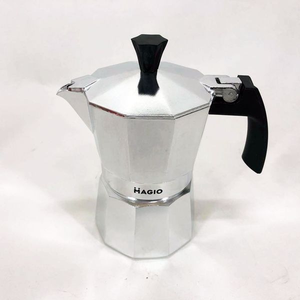 Гейзерна кавоварка Magio MG-1001 150 мл, гейзерна турка для кави, гейзерна кавоварка з нержавіючої сталі 00018674 фото