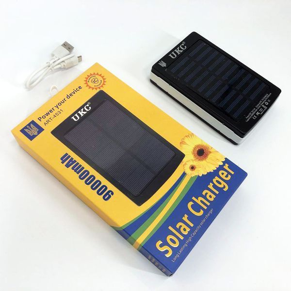 УМБ Power Bank Solar 90000 mAh мобільне зарядне з сонячною панеллю та лампою, Power Bank Charger Батарея 00017260 фото
