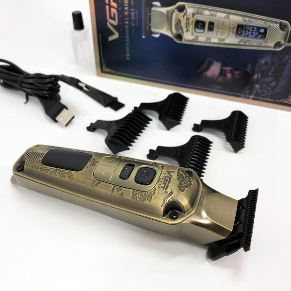Професійна машинка для стрижки волосся триммер VGR V-901 з насадками, професійна електробритва 00014402 фото