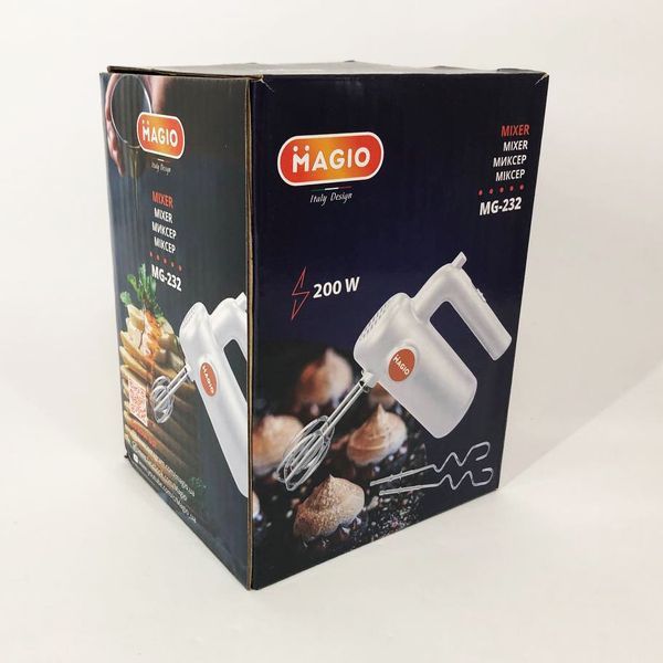 Миксер ручной MAGIO MG-232, Мощный миксер, Миксер блендер ручной, Бытовые миксеры , Хороший миксер 00018883 фото