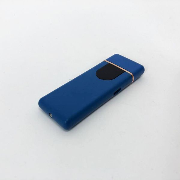 Електрозапальничка USB ZGP ABS, сенсорна електрична запальничка спіральна. Колір: синій 00023020 фото