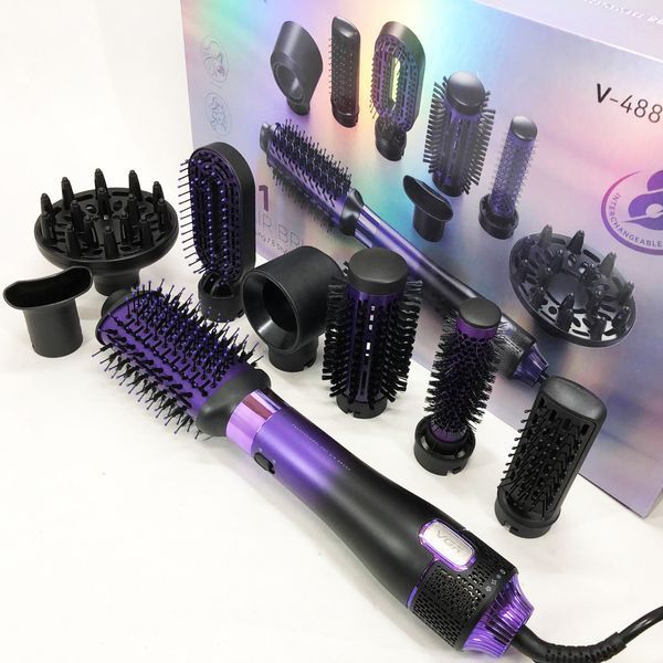Фен-щетка стайлер VGR 8 в 1 V-488. Цвет: фиолетовый 00014812 фото