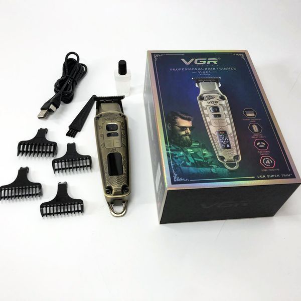 Професійна машинка для стрижки волосся триммер VGR V-901 з насадками, професійна електробритва 00014402 фото