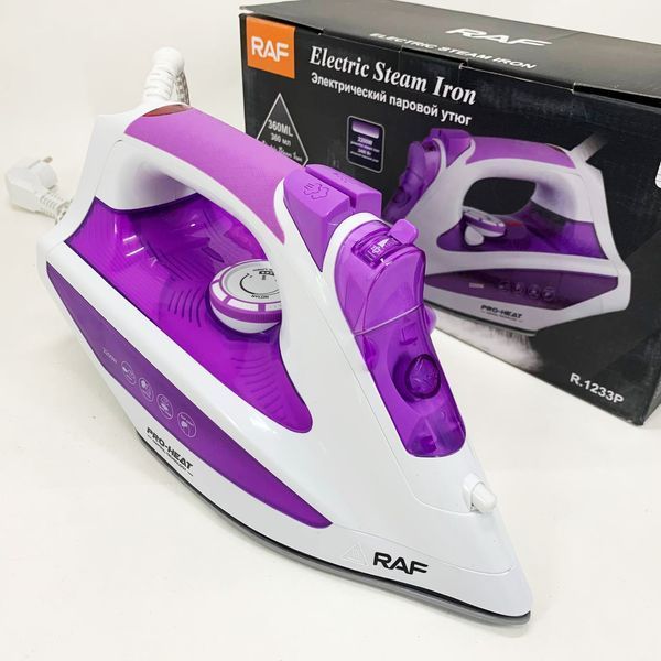 Утюг с керамической подошвой RAF R.1233 мощность 2200Вт 320 мл purple 00013042 фото