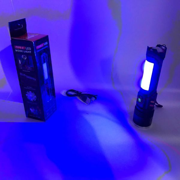 Ліхтар тактичний Police PLD-2307, Ліхтар ручний потужний, Тактичний ліхтар, Кишеньковий ліхтар з usb 00023001 фото