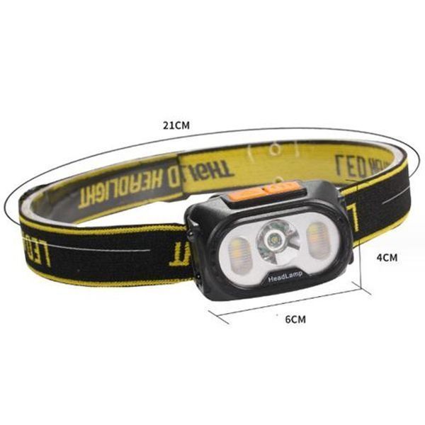 Фонарь налобный 2303-XPE+4SMD(yellow+red), Фонарик налобный мощный, Налобный фонарь для автомеханика 00023393 фото