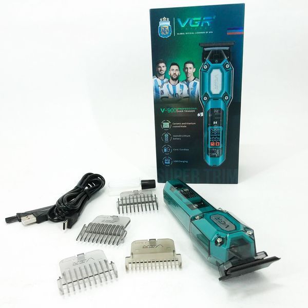 Акумуляторна машинка для стрижки VGR V-900 з дисплеєм, бездротова для стрижки волосся 00014566 фото