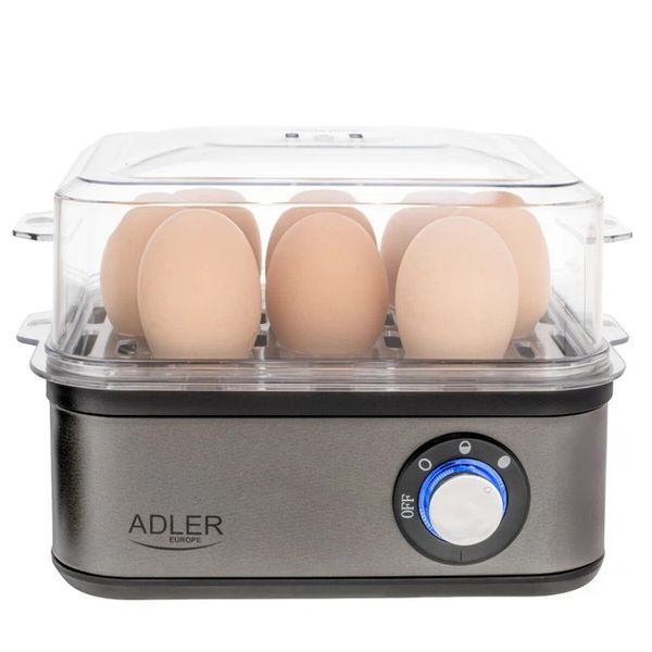 Яйцеварка на 8 яєць 800 Вт Adler AD 4486 Gun Metal 00020243 фото