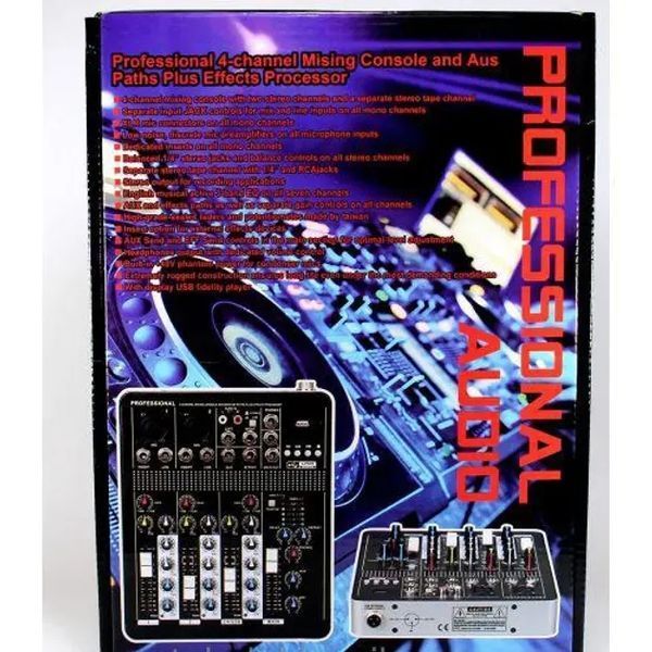 Аудіо Мікшер Mixer BT 4000 4 канали Bluetooth 00016969 фото