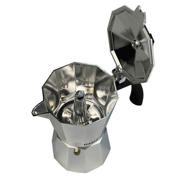 Гейзерна кавоварка Magio MG-1001 150 мл, гейзерна турка для кави, гейзерна кавоварка з нержавіючої сталі 00018674 фото