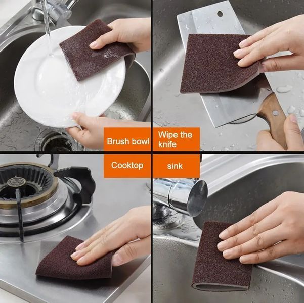 Абразивная губка для чистки посуды sandpaper AND-5599 00020561 фото