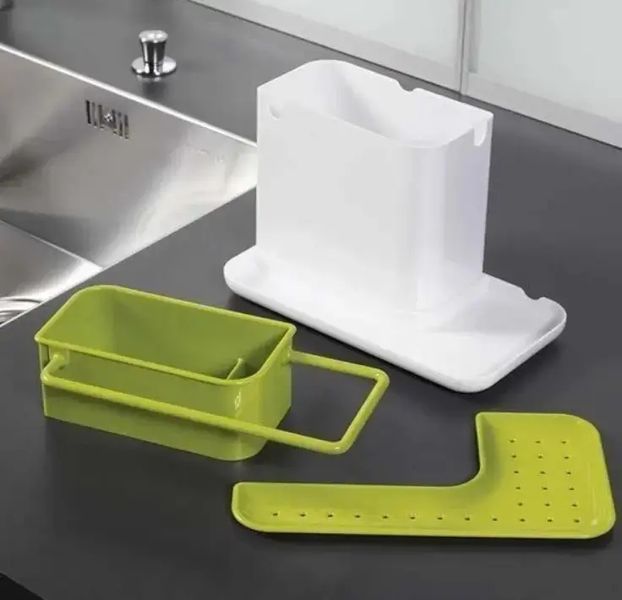 Универсальный органайзер для кухни на раковину 3 в 1 DAILY USE, для щеток, губок, мыла и полотенец 00024424 фото