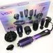 Фен-щетка стайлер VGR 8 в 1 V-488. Цвет: фиолетовый 00014812 фото 1