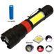 Ліхтар ручний акумуляторний PL-826-P70-COB(white+red), Портативний точковий ліхтар, Похідний ліхтарик 00023061 фото 1