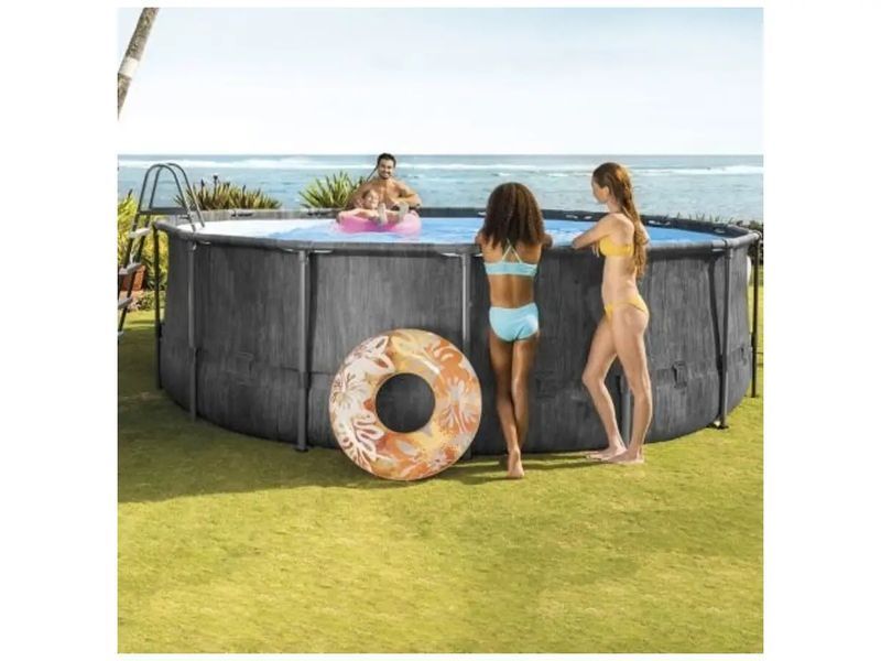 Каркасный бассейн Intex 26742, 457 x 122 см + фильтр-насос + лестница + тент + подстилка 00013958 фото