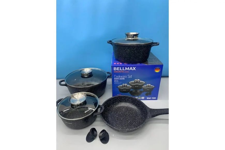 Набор посуды 9 предметов Bellmax Cookware Set BM-120 00019513 фото
