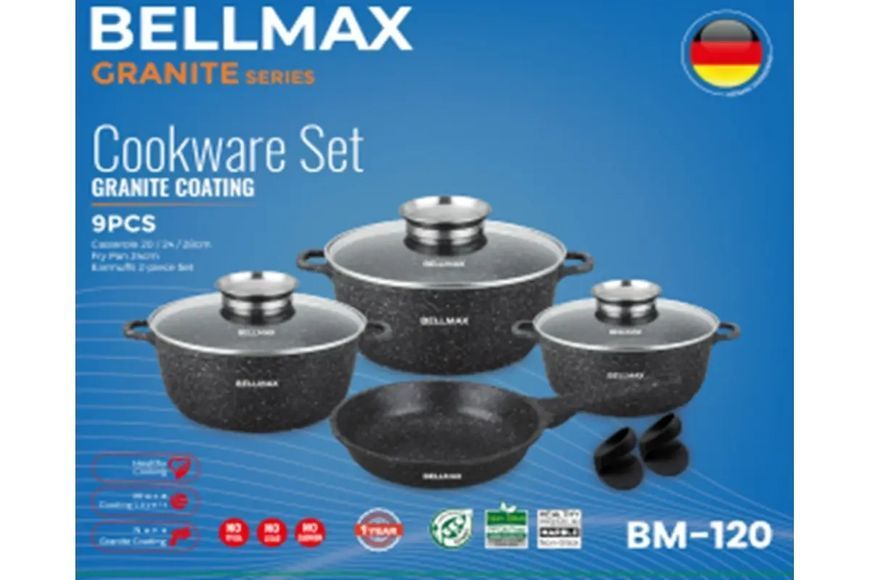 Набор посуды 9 предметов Bellmax Cookware Set BM-120 00019513 фото