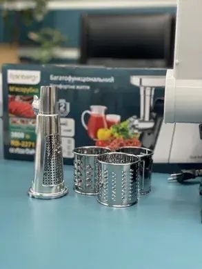 Електром'ясорубка Rainberg RB 2271 3000Вт Електрична м'ясорубка з насадками для ковбаси 00020691 фото