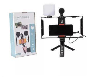 Комплект для блогінгу Video Making Kit AY49X для смартфона з мікрофоном та світлом 00017591 фото