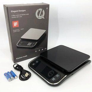 Ваги кухонні X-1, 5кг (0,1г), 3xAAA/USB, електронні ваги для зважування продуктів, кулінарні ваги 00019960 фото