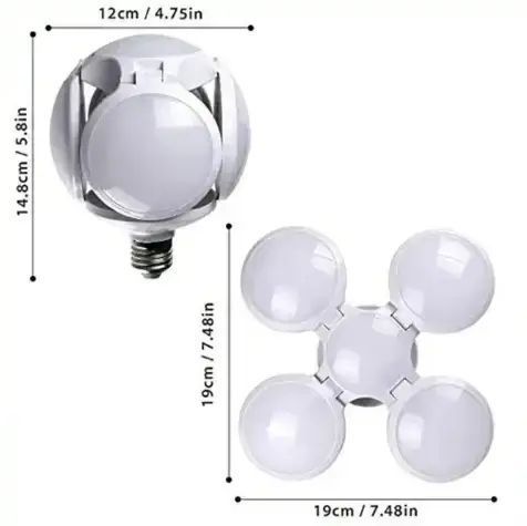 Лампочка люстра світлодіодна розкладна Football UFO Lamp E27 LED лампа для дому на 40 Вт живлення 220В Біла 00023704 фото