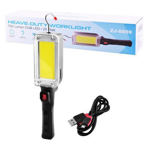 Кемпинговый фонарь с крюком и магнитом держателем 7628 ZJ-8859-COB-2 700Lm и зарядка micro USB 00023502 фото