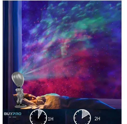 Багатобарвна лампа-проектор зоряного неба STAR PROJECTOR NIGHT LIGHT ALIENSUN 00017346 фото