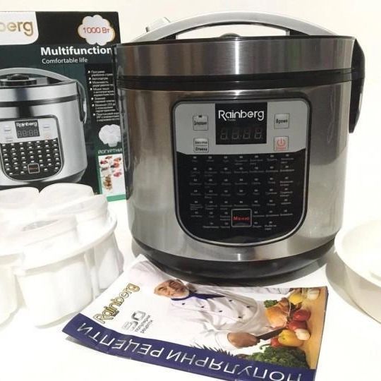 Мультиварка пароварка Rainberg RB-6209 45 програм 6л 1000W, Сенсорна мультиварка рисоварка 00020264 фото