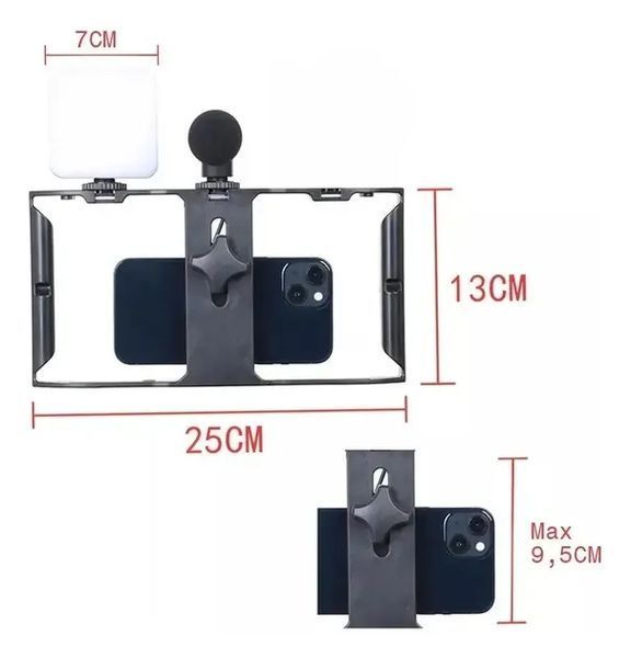 Комплект для блогінгу Video Making Kit AY49X для смартфона з мікрофоном та світлом 00017591 фото