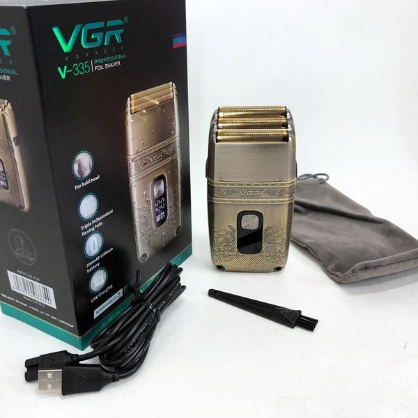 Профессиональная электробритва Шейвер VGR V-335 Shaver с тремя ножевыми блоками, бритва для бороды 00014370 фото