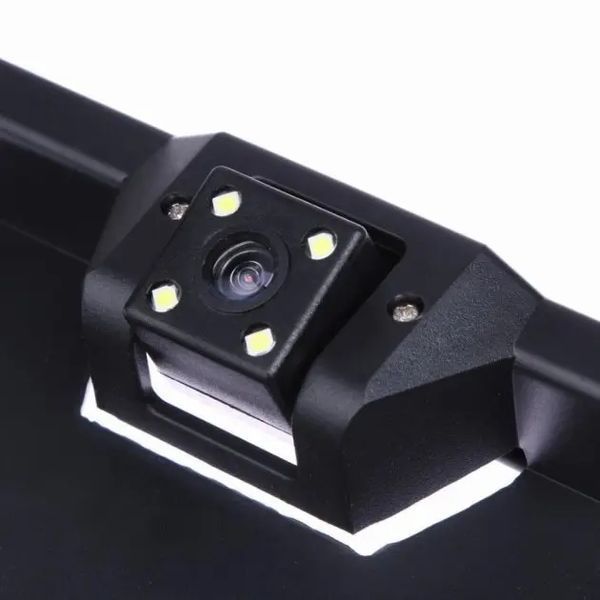 Камера заднего вида в авто номерной рамке с 4 LED подсветкой Black 00017163 фото
