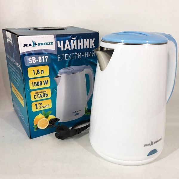 Електрочайник SeaBreeze SB-017 1.8 Л 1500 Вт стильний електричний чайник, чайник електро 00018907 фото
