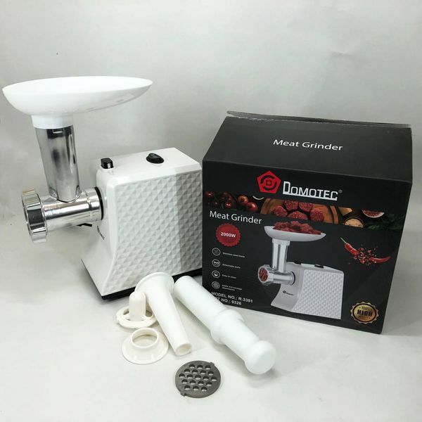 Электрическая Мясорубка Domotec R3391 2000W, Мощная компактная мясорубка для дома, Мясорубка 3 в 1 00019046 фото