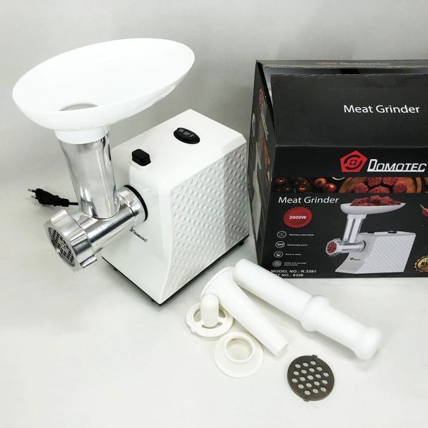Электрическая Мясорубка Domotec R3391 2000W, Мощная компактная мясорубка для дома, Мясорубка 3 в 1 00019046 фото