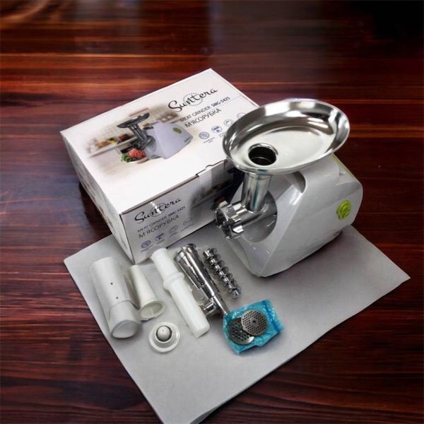 Мясорубка Suntera SMG-5425W, мясорубка-соковыжималка, электрическая мясорубка с насадками для дома 00018948 фото