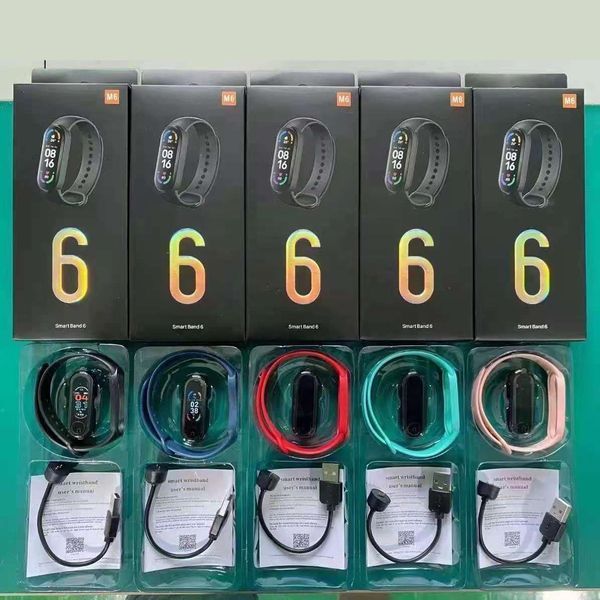 Фитнес браслет FitPro Smart Band M6 (смарт часы, пульсоксиметр, пульс). Цвет: розовый 00022404 фото