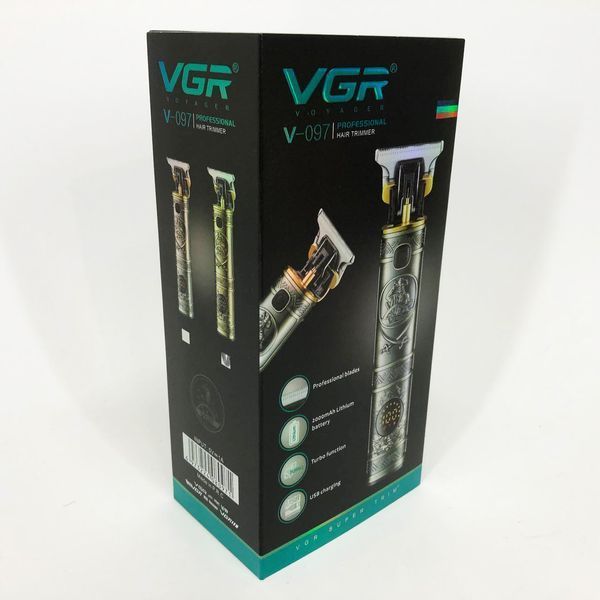 Машинка для стрижки волосся і бороди VGR V-097, Машинка для підстригання Окантувальна машинка. Колір: золотий 00014396 фото